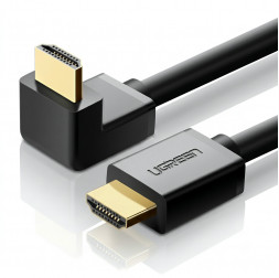 Видеокабель | HDMI 4K | UGREEN HD103 |  2 метра (угловой 90°)